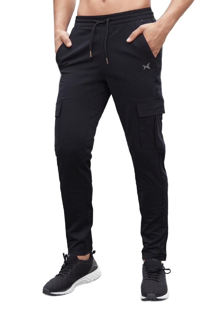 UrbanTrail Cargo Trackpants, Men, Color: Jet Black