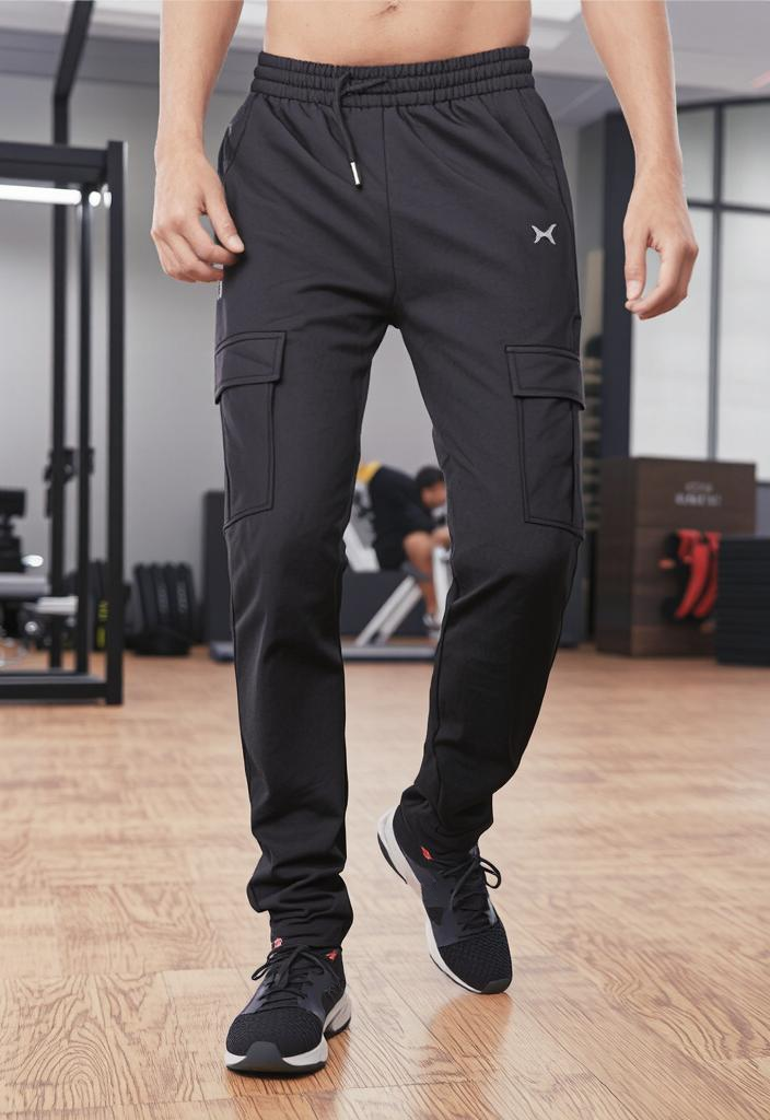 UrbanTrail Cargo Trackpants, Men, Color: Jet Black