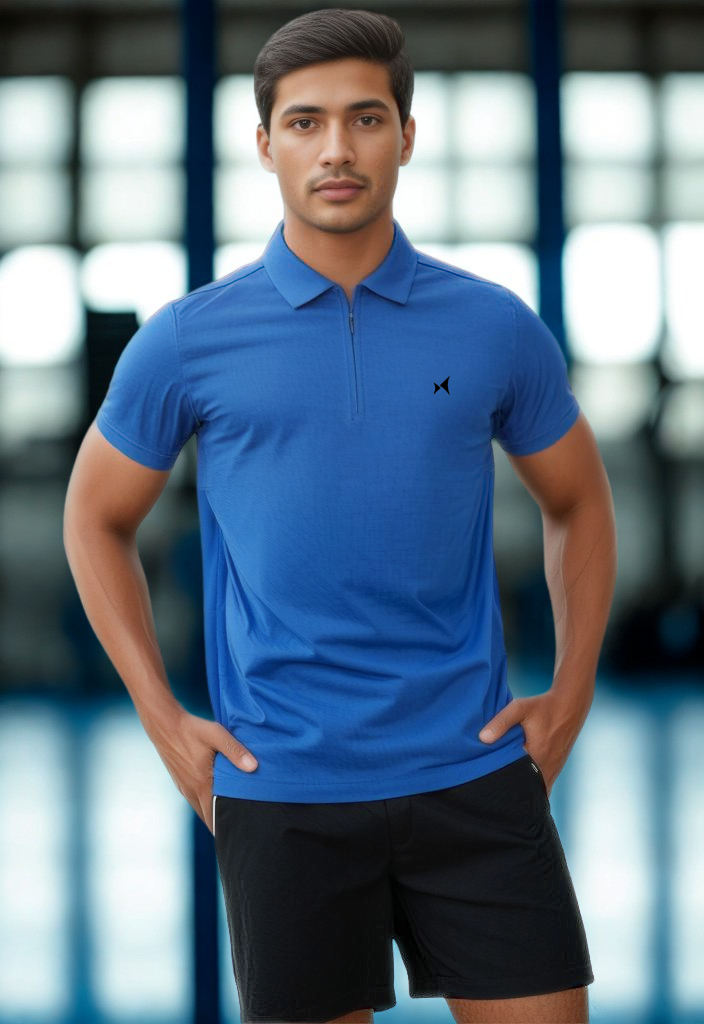 Aeroflux Polo T-Shirt, Men, Color: Harbour Blue