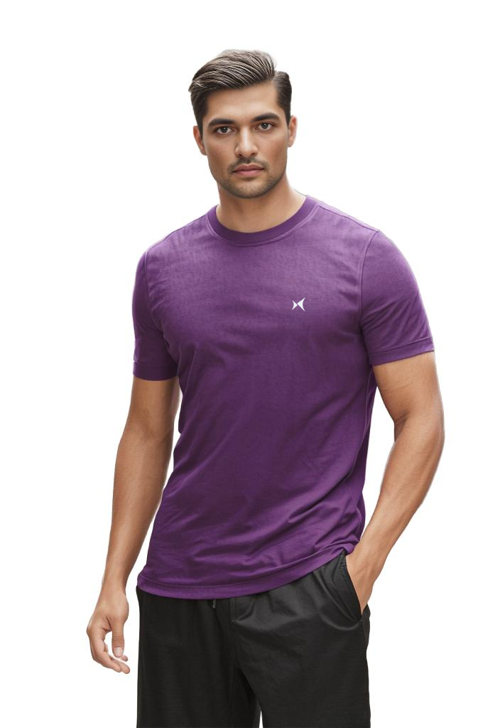 Cloudflex Ultrasoft Round Neck T-Shirt, Men, Color: Plasma Purple Melange