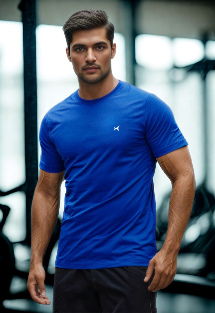 Airweave Lightweight Round Neck T-Shirt, Men, Color: Imperial Blue