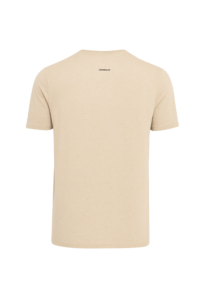 Cloudflex Ultrasoft Round Neck T-Shirt, Men, Color: Desert Beige Melange
