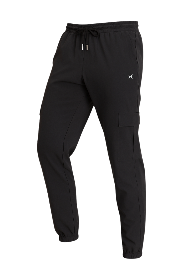 UrbanTrail Cargo Trackpants, Men, Color: Charcoal Black