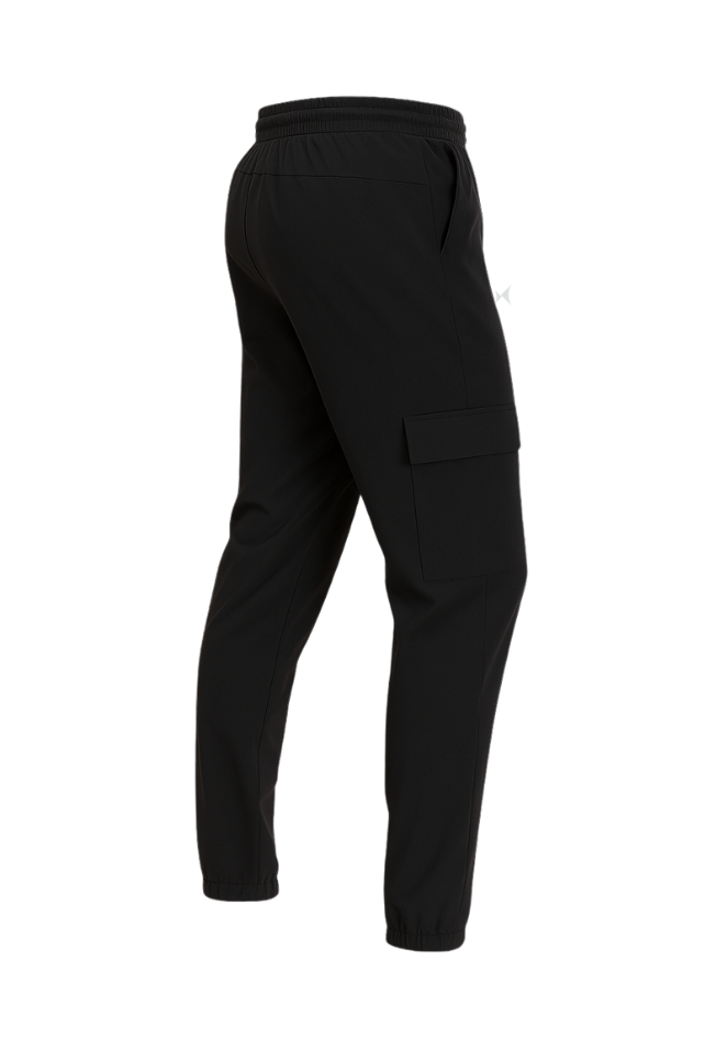 UrbanTrail Cargo Trackpants, Men, Color: Charcoal Black