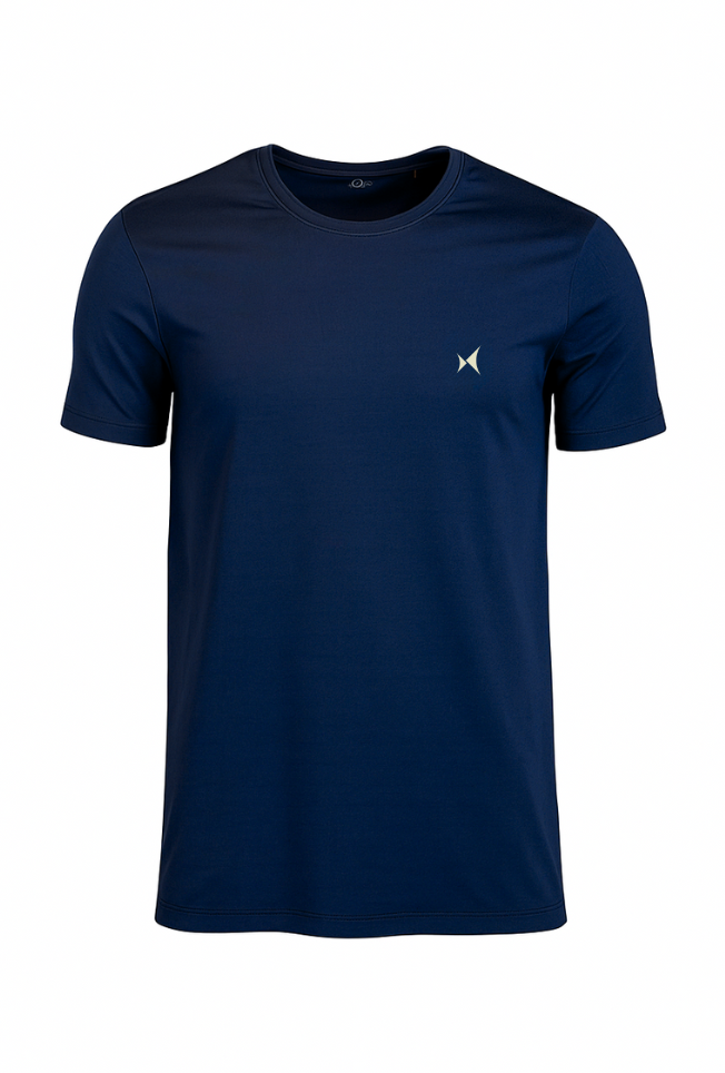 Glidetech Round Neck T-Shirt, Men, Color: Midnight Blue