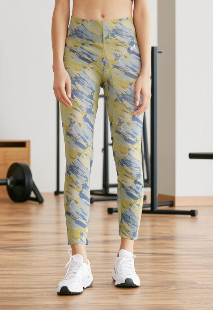 Aerosculpt Printed Tights, Color: Citric Sunset