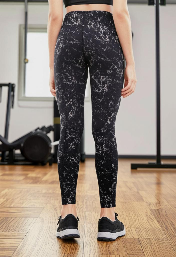 Aerosculpt Printed Tights, Color: Marble Smoke