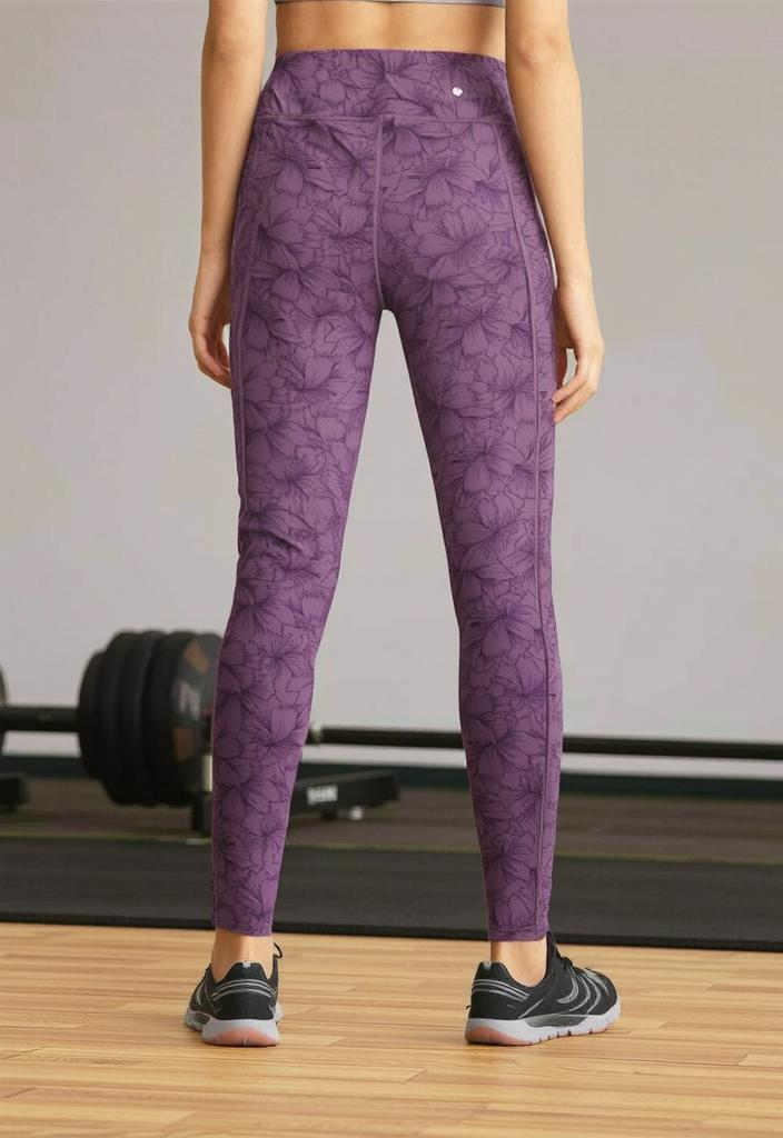Aerosculpt Printed Tights, Color: Heather Plum
