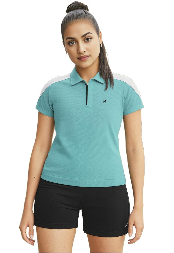 Aeroflux Polo T-Shirt, Women, Color: Ice Green