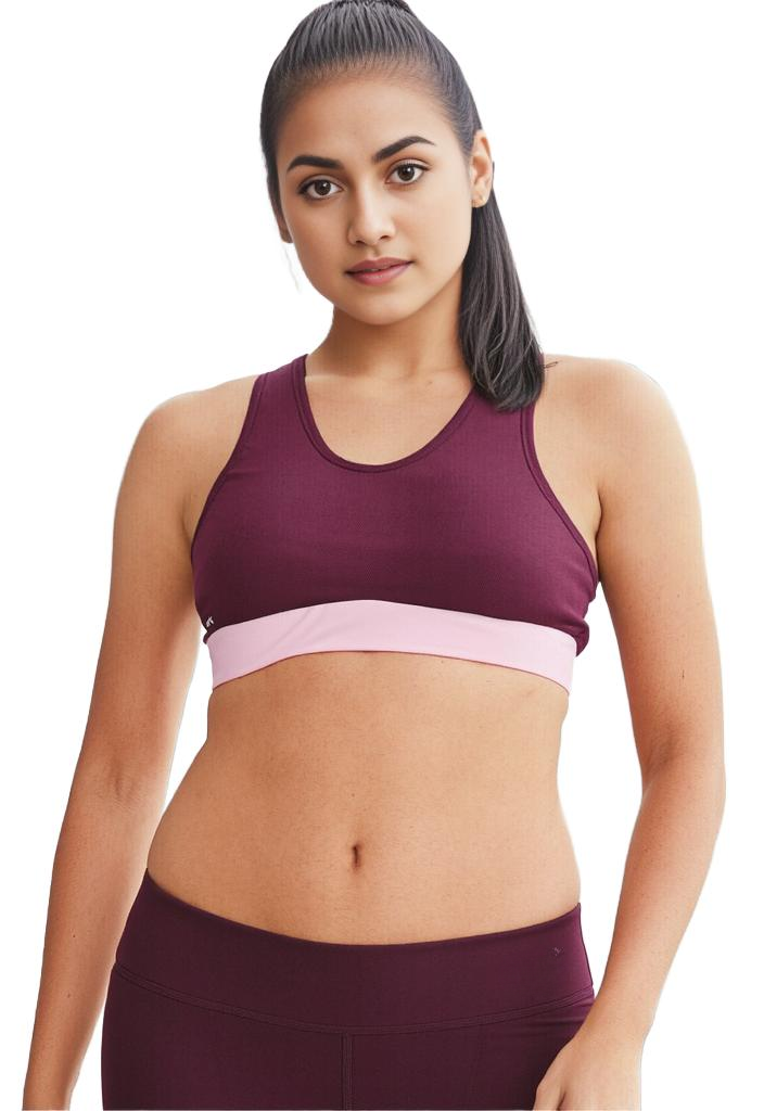 Cordset Co-ordinated Sports Bras and Leggings, Color: Wine Rush