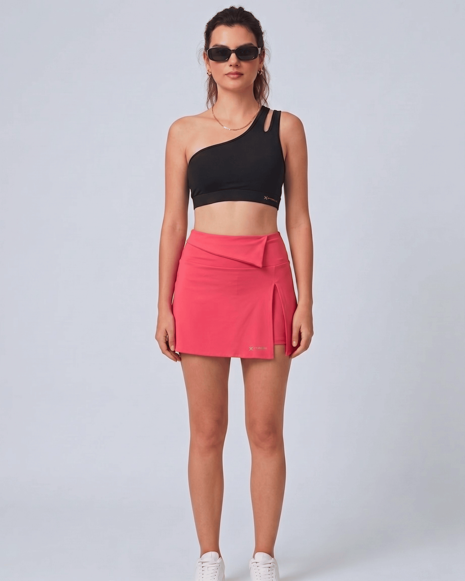 Flextra Womens Skorts - Hot Coral