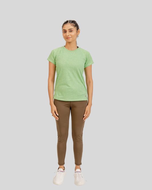 1002 CloudFlex Womens Round Neck T-Shirt Pista Green