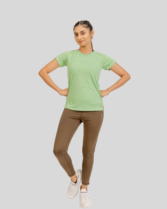 1002 CloudFlex Womens Round Neck T-Shirt Pista Green