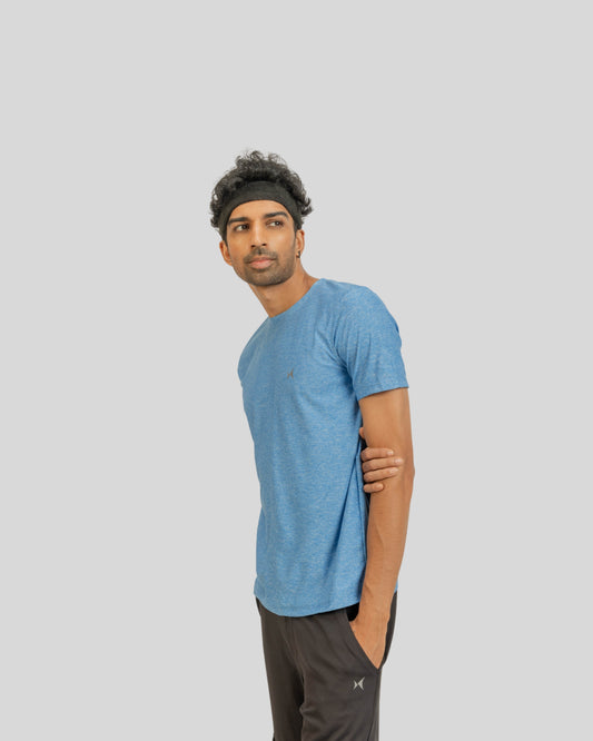 1102 CloudFlex Mens Melange T-Shirt Navy Blue