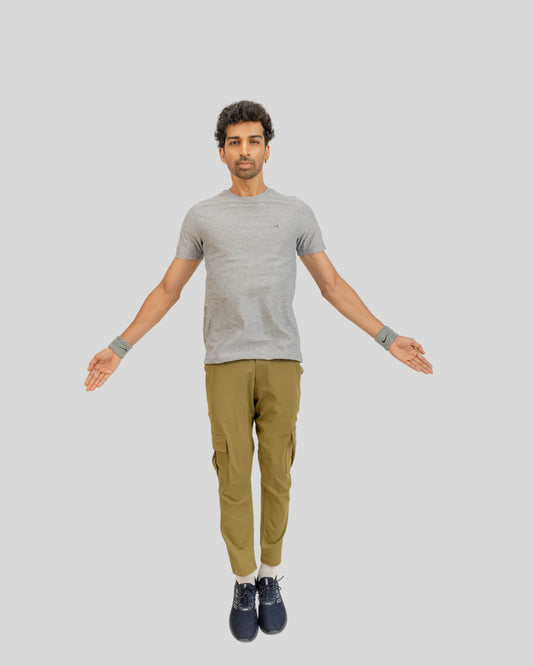 1102 CloudFlex Mens Melange T-Shirt Light Grey