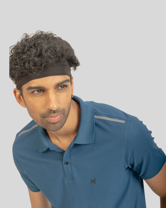 1103 AeroFlux Mens Polo T-Shirt Rama Blue