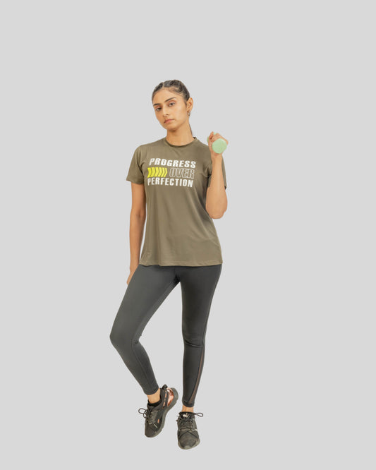 2002 Aeron Womens Round Neck T-Shirt Olive