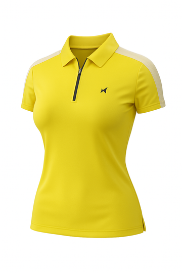 Aeroflux Polo T-Shirt, Women, Color: Sunshine Yellow