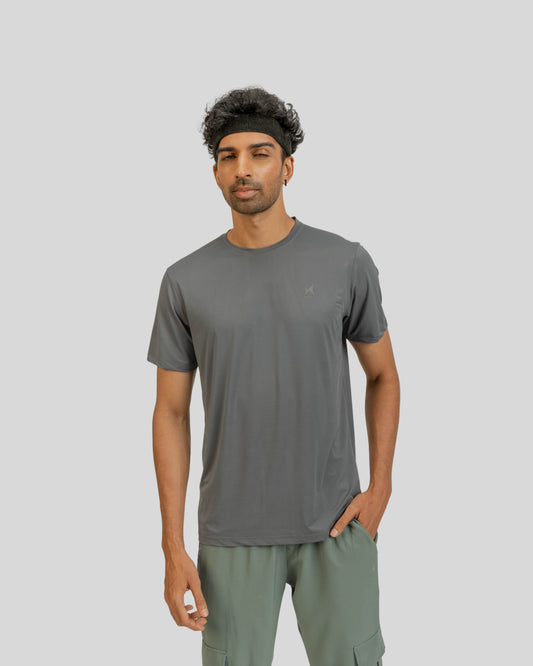 2103 Lumo Mens Round Neck Tshirt Dark grey