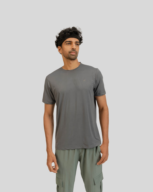 2103 Lumo Mens Round Neck Tshirt Dark grey