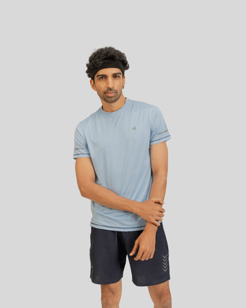 2104 Liteflex Mens Round Neck Tshirt Light Blue