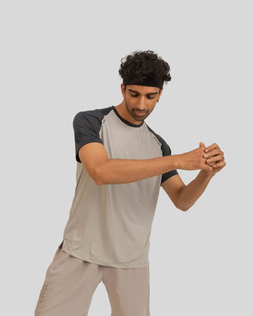 2105 Aeron Mens Round Neck Tshirt Light Grey