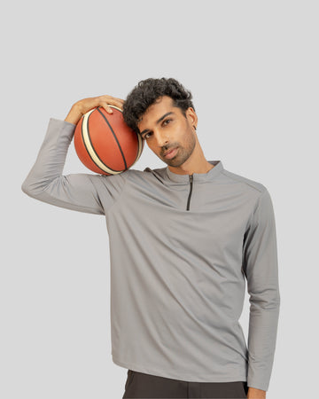 2107 LiteFit Mens Full Sleeved Light Grey