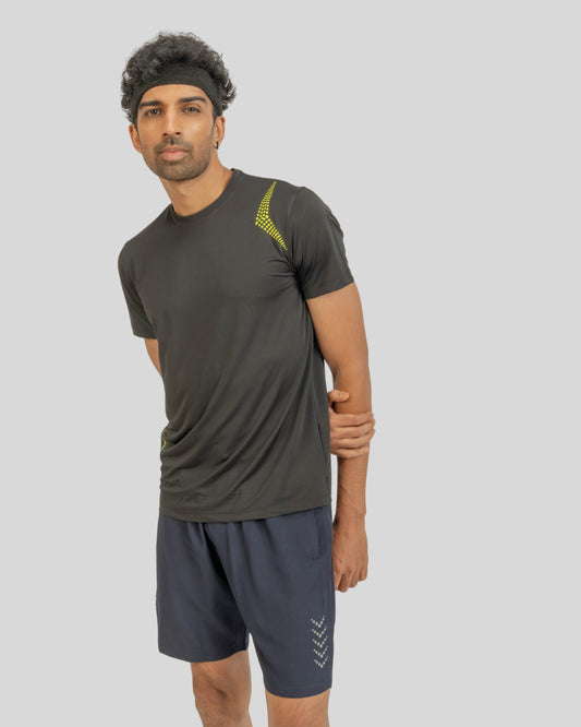 2112 Velocity Mens Round Neck Tshirt Black