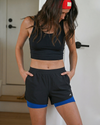 Women’s two layered shorts front view
