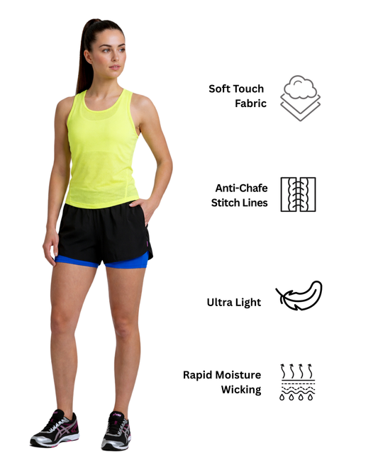 Women’s two layered shorts front view