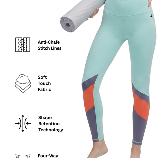 Women’s performance workout tights dawn blue