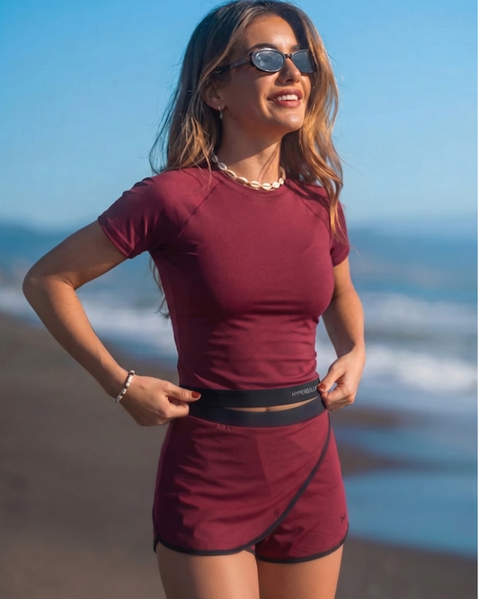 Nerissa Womens Two Piece Swimwear with Skorts