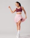 Combo Sports Bra Skort Co-Ordinated Set Rose & Wine