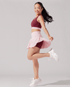 Combo Sports Bra Skort Co-Ordinated Set Rose & Wine