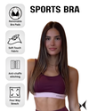 Combo Sports Bra Skort Co-Ordinated Set Rose & Wine