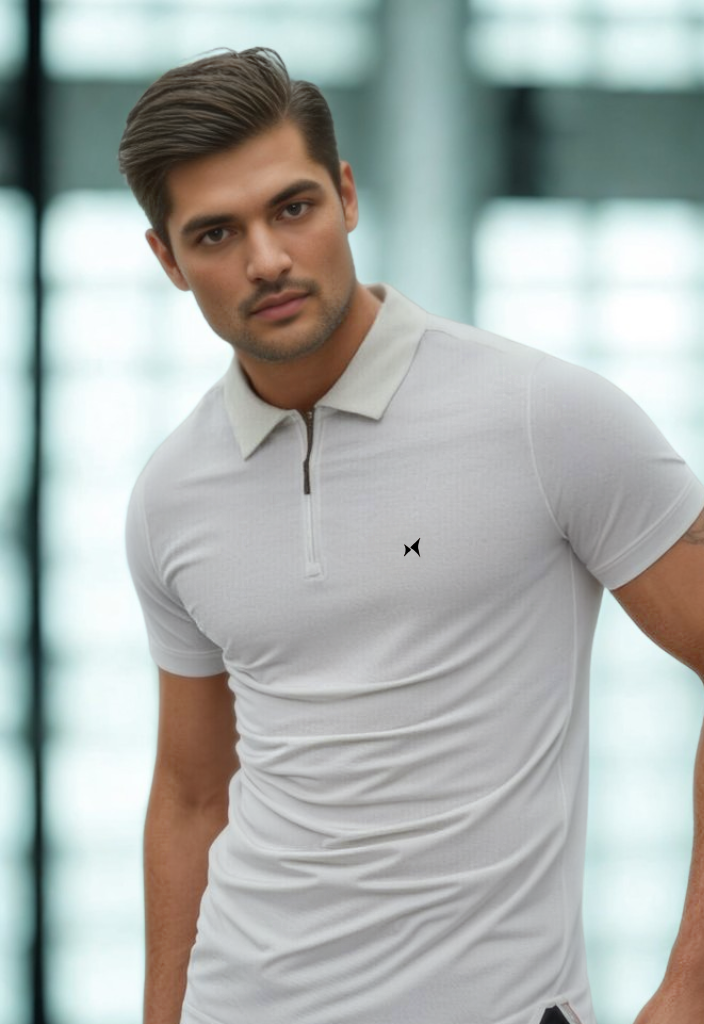 Aeroflux Polo T-Shirt, Men, Color: Snow White, Precision Engineered Hypercool™ Fabric Technology