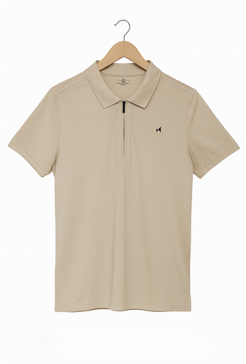 Aeroflux Polo T-Shirt, Men, Color: Earth Beige