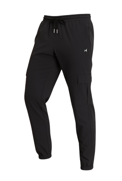 UrbanTrail Cargo Trackpants, Men, Color: Charcoal Black