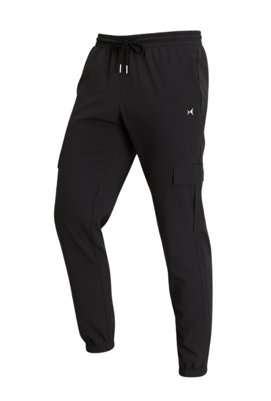 UrbanTrail Cargo Trackpants, Men, Color: Charcoal Black