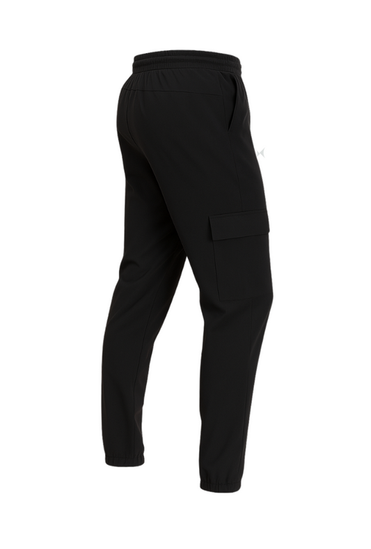 UrbanTrail Cargo Trackpants, Men, Color: Charcoal Black
