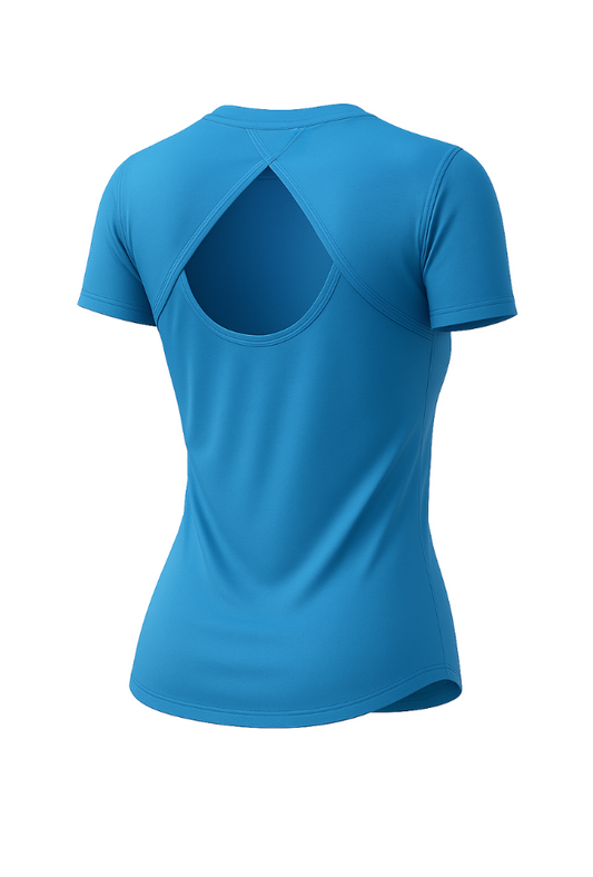 Airweave Lightweight Round Neck T-Shirt, Women, Color: Neon Blue