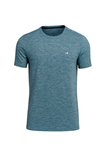 Cloudflex Ultrasoft Round Neck T-Shirt, Men, Color: Marble Blue Melange