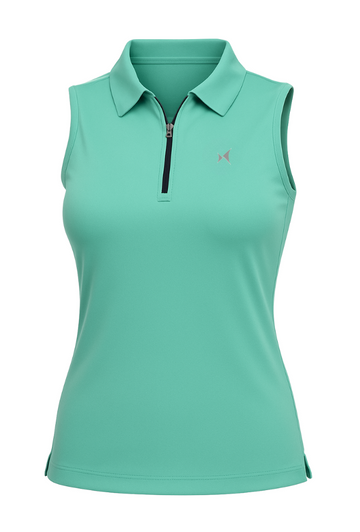 Aeroflux Sleeveless Polo T-Shirt, Women, Color: Ice Green