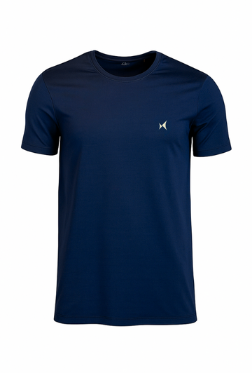 Glidetech Round Neck T-Shirt, Men, Color: Midnight Blue