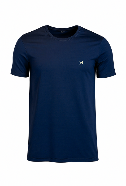 Glidetech Round Neck T-Shirt, Men, Color: Midnight Blue