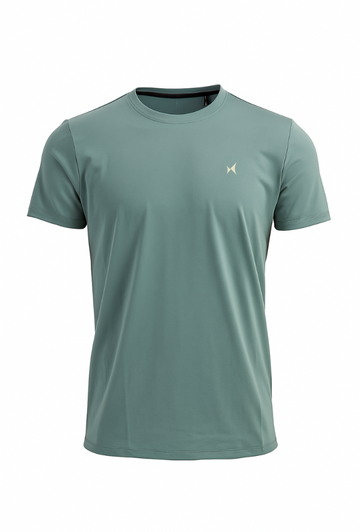 Glidetech Round Neck T-Shirt, Men, Color: Graphite Green