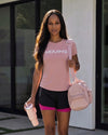 Combo T-Shirt and Two Layered Shorts Pink