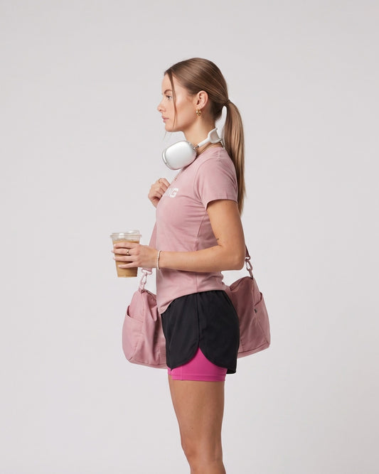 Combo T-Shirt and Two Layered Shorts Pink