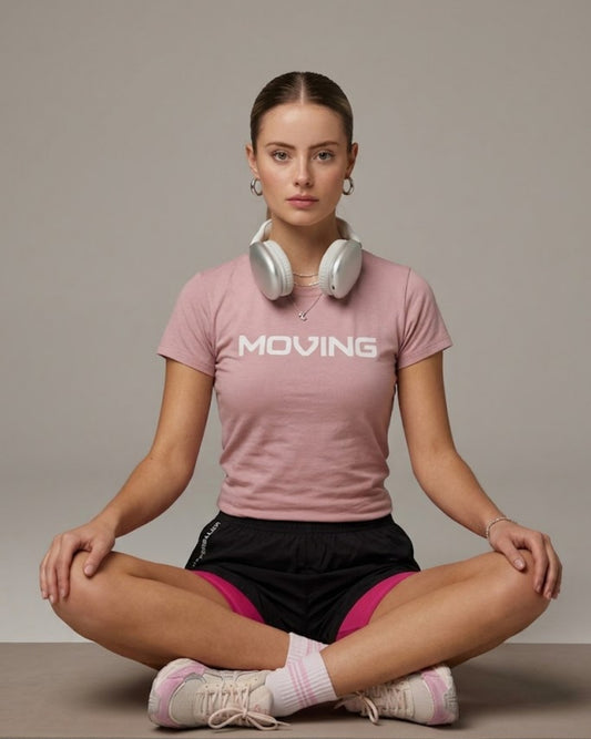 Combo T-Shirt and Two Layered Shorts Pink