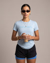 Combo T-Shirt and Two Layered Shorts Blue